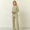 Pants with a textured pattern Primavera light olive