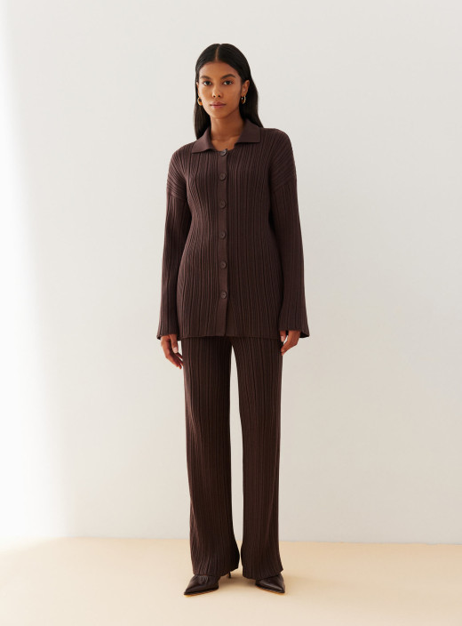 Straight-fit trousers Adaline chocolate