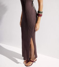 Dress with open back chocolate