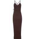 Dress with open back chocolate