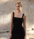 Dress mini textured black