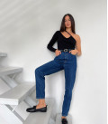 One-shoulder top black