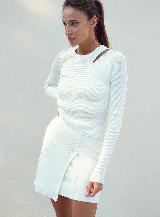 Jumper combination of two tops milk