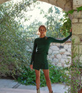 Jumper combination of two tops dark green