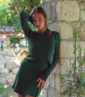 Jumper combination of two tops dark green