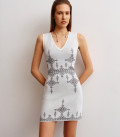 Dress Ray of life Milk + Black