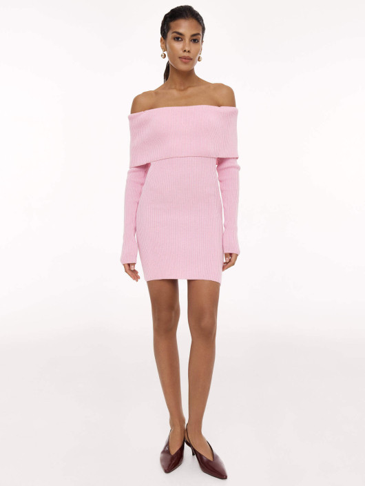 Off-shoulder mini dress Marite black
