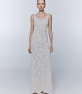 Maxi dress with lace floral pattern Jasmine pearl