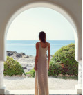 Maxi dress with lace floral pattern Jasmine pearl