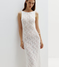 Openwork maxi dress Raphaella milk
