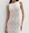 Openwork maxi dress Raphaella milk