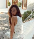 Openwork maxi dress Raphaella milk