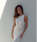 Openwork maxi dress Raphaella milk