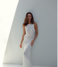 Openwork maxi dress Raphaella milk