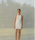 Mini dress with bare shoulders Mojito milk