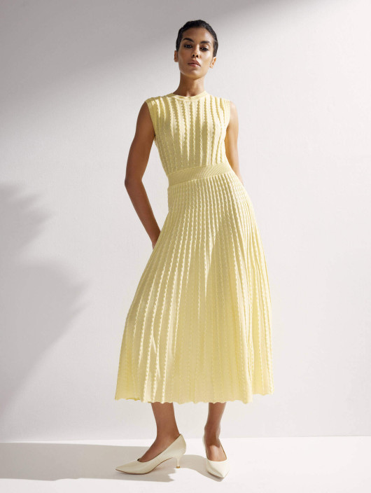 Midi dress Openwork yellow