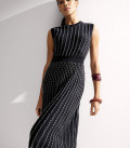 Midi dress Openwork black