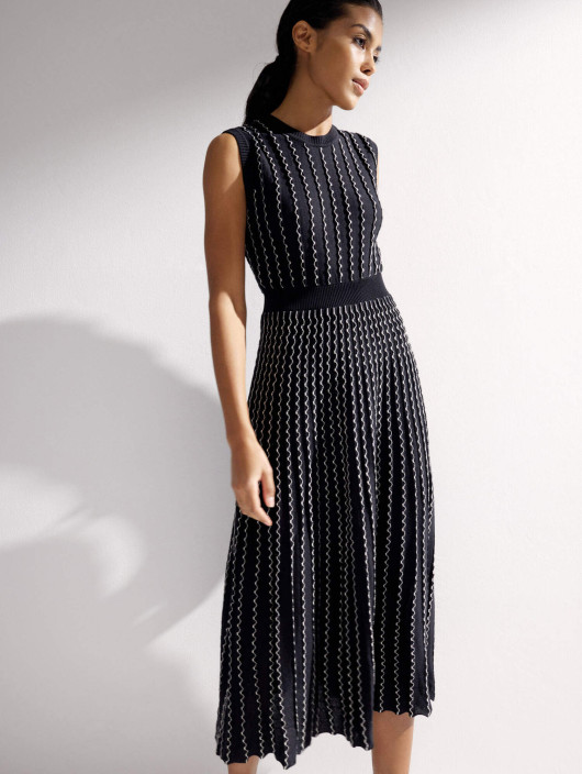 Midi dress Openwork black