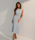 Midi dress Openwork blue