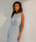 Midi dress Openwork blue