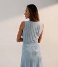 Midi dress Openwork blue