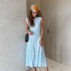 Midi dress Openwork blue