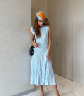 Midi dress Openwork blue